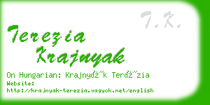 terezia krajnyak business card